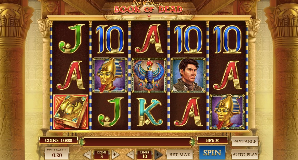 most played online video slot book of dead