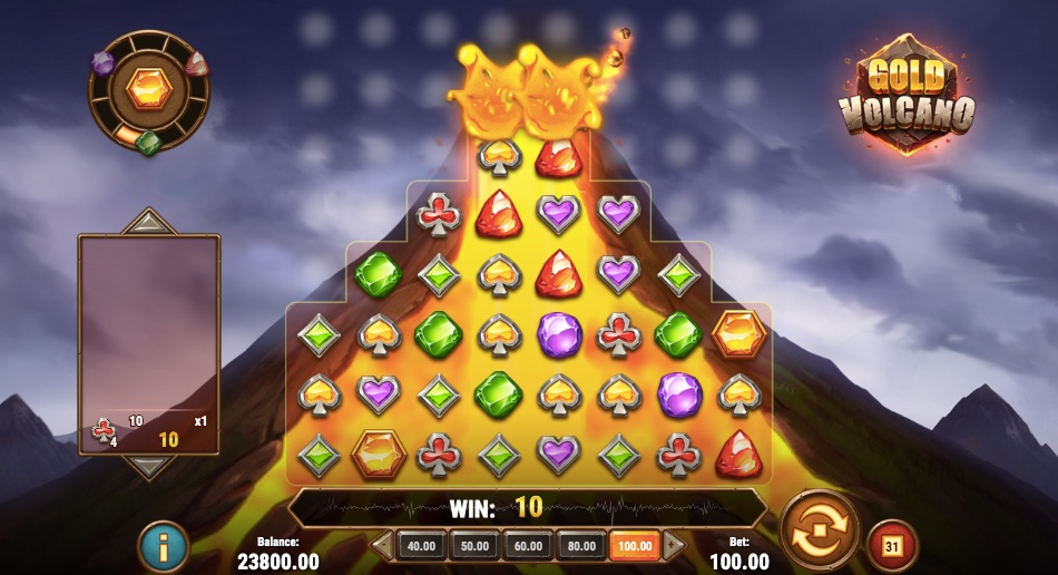 gold volcano slot from game provider play n go
