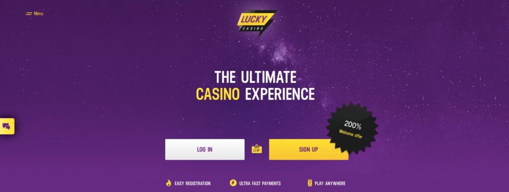 lucky casino start page