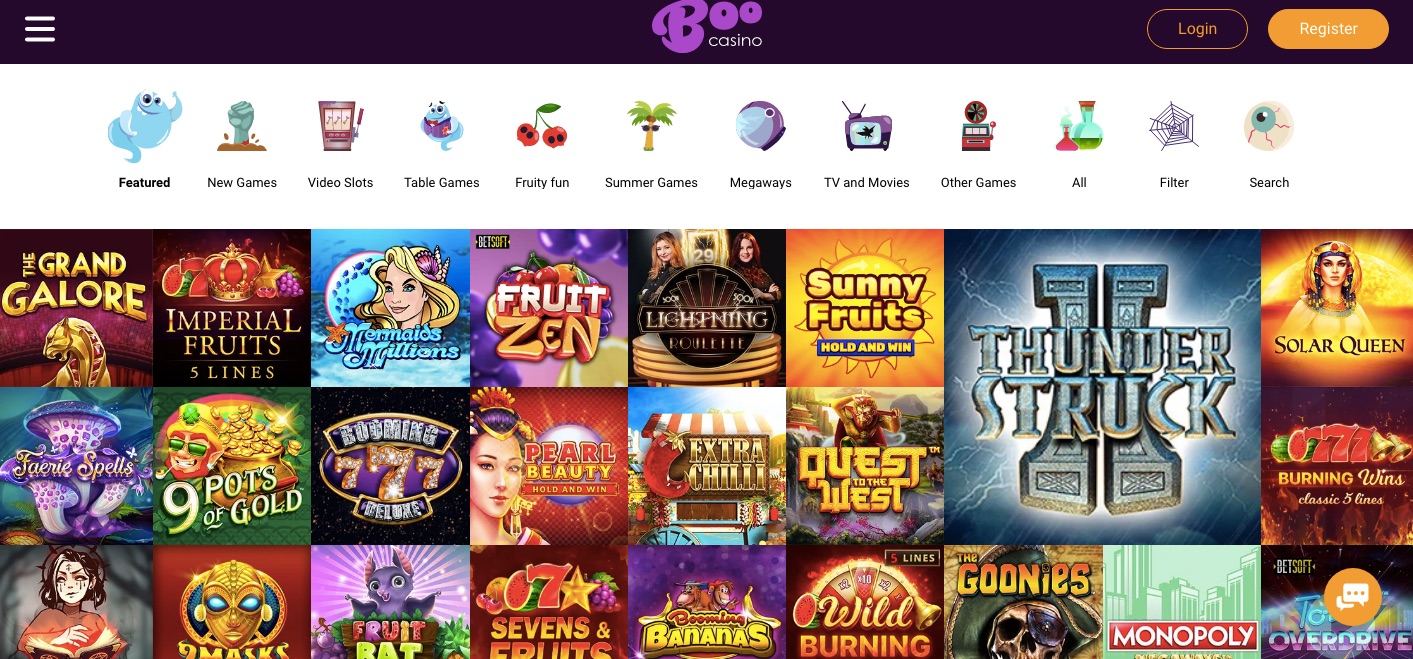 boo casino $5 free spins