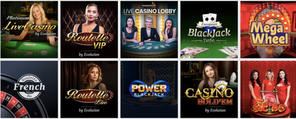 popular live casino games
