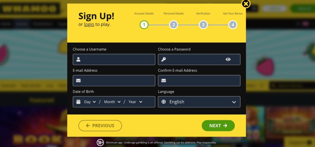 whamoo online casino registration form