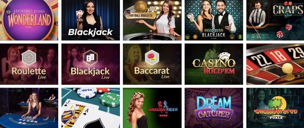 fifteen popular live casino games