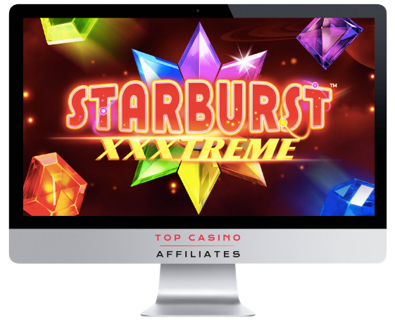 the starburst xxxtreme slot visible on a desktop computer